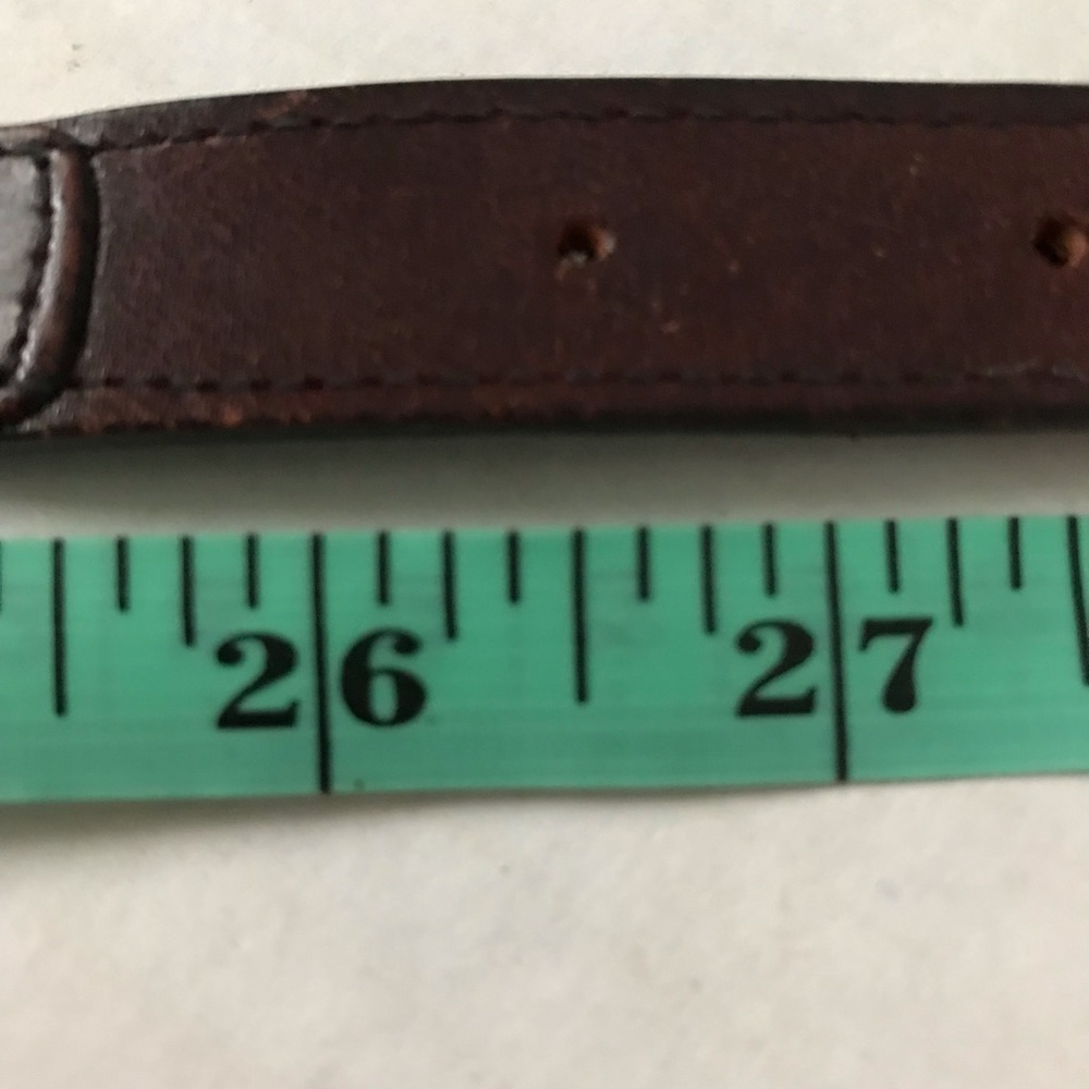 ETIENNE AIGNER Belt Logo Gold Hardware Brown Sz 28 - Picture 11 of 14